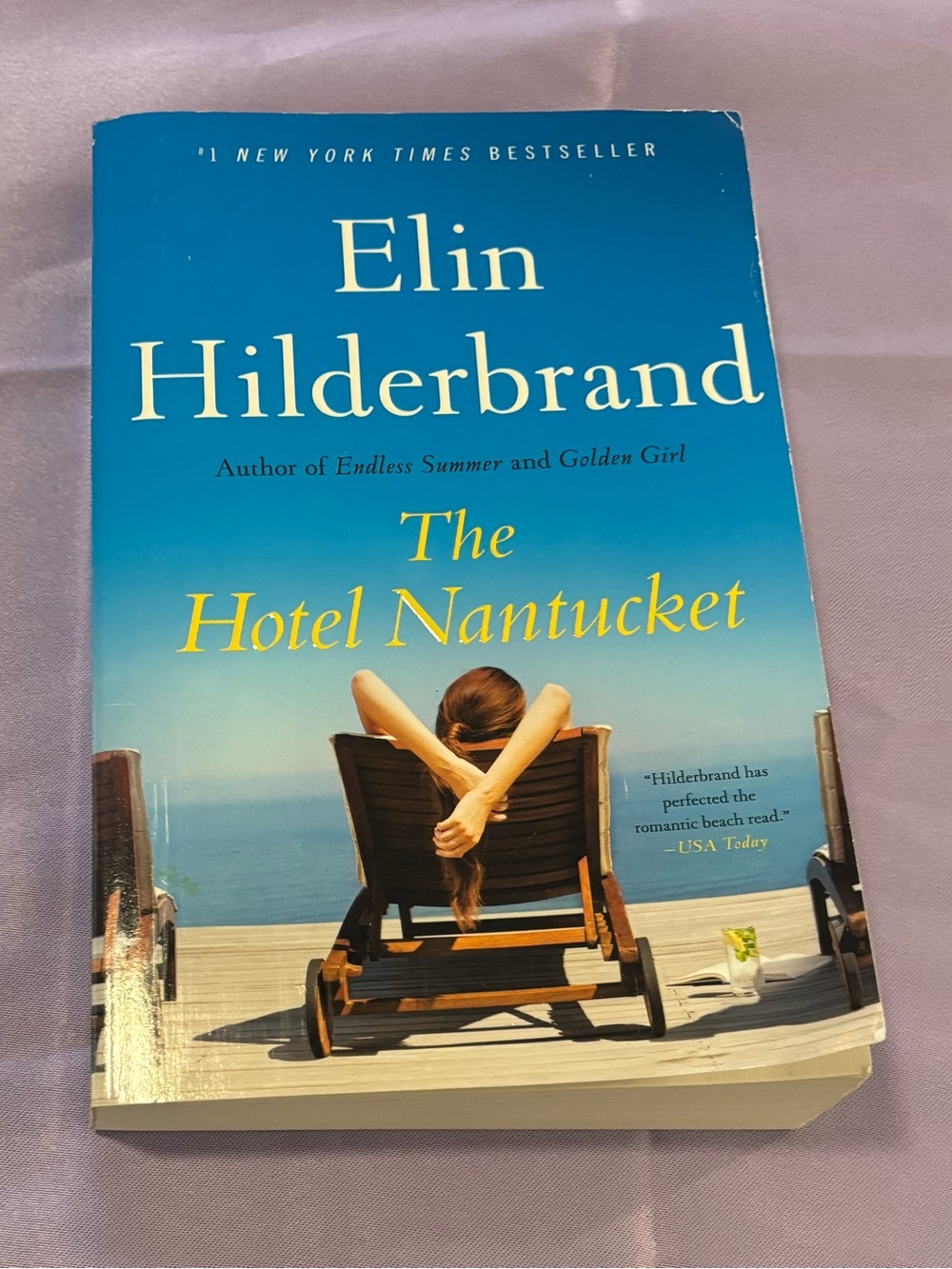 Elin Hilderbrand "The Hotel Nantucket" Paperback - Blue & Yellow Cover
